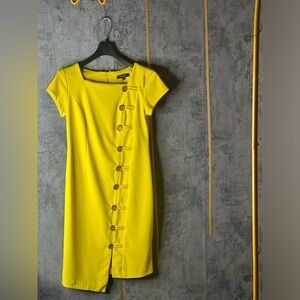 Yellow Button-Down Dress